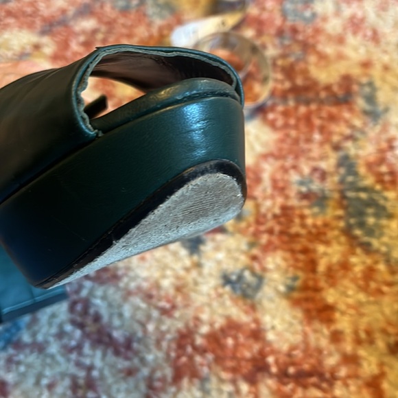 Mint & Rose Arlena Block Heel Size 10 dark green - Picture 10 of 11